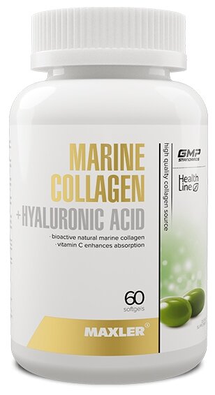 MAXLER EU Marine Collagen Hyaluronic Acid Complex (60 софтгелей)