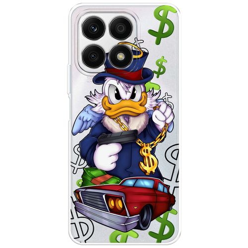 Силиконовый чехол на Honor X8A / Хонор Х8А Scrooge McDuck with a Gold Chain, прозрачный силиконовый чехол на honor x8a хонор х8а scrooge mcduck with a gold chain прозрачный