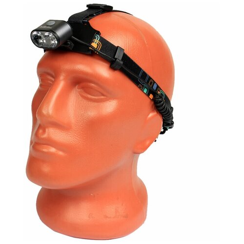 фото Фонарь светодиодный налобный 2 диода акб зарядка от usb k28-t6 police