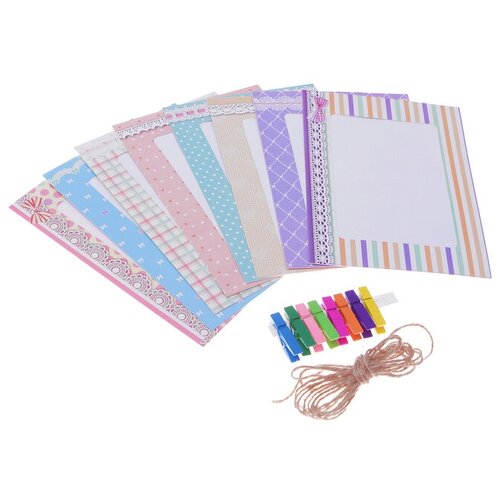 Набор фоторамок на прищепках Солнечный день верёвка прищепки фоторамки 8 шт размер 18 13 см 687₽