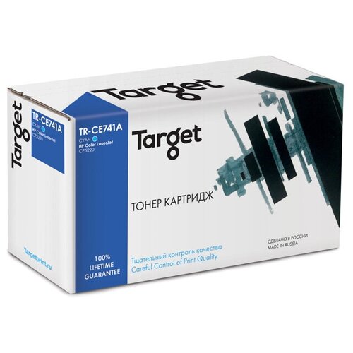 Картридж Target ТР-CE741A, 7300 стр, голубой картридж gp ce741a 307a для принтеров hp color laserjet pro ccp5225 ccp5225dn ccp5225n cyan 7300 копий galaprint