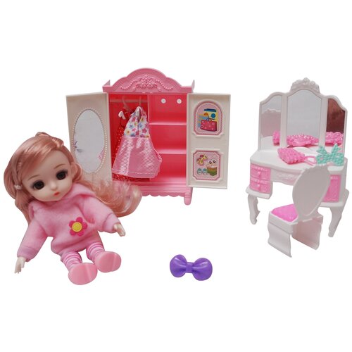 фото Игровой набор кукла с пупсиком и мебелью с аксессуарами jia yu toys