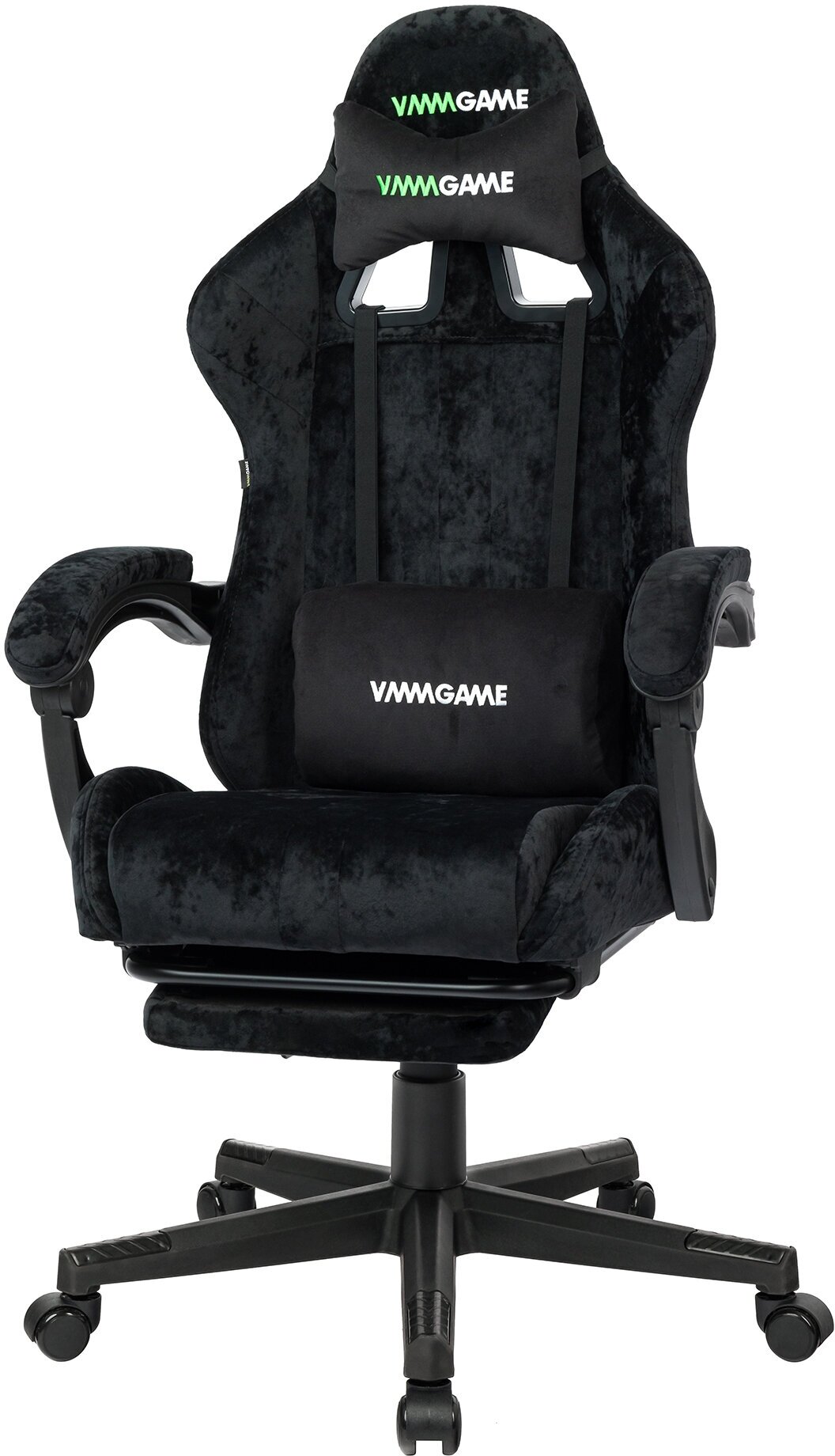 Кресло компьютерное / Игровое кресло / Компьютерное кресло / Компьютерный стул THRONE VELOUR чёрный - фотография № 5