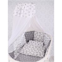 Комплект в кроватку 15 предметов (3+12 подушек-бортиков) AmaroBaby SILVER (серый)