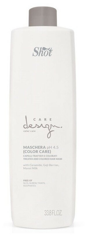 Shot Care Design Color Маска для окрашенных волос, 1000 г, 1000 мл, бутылка
