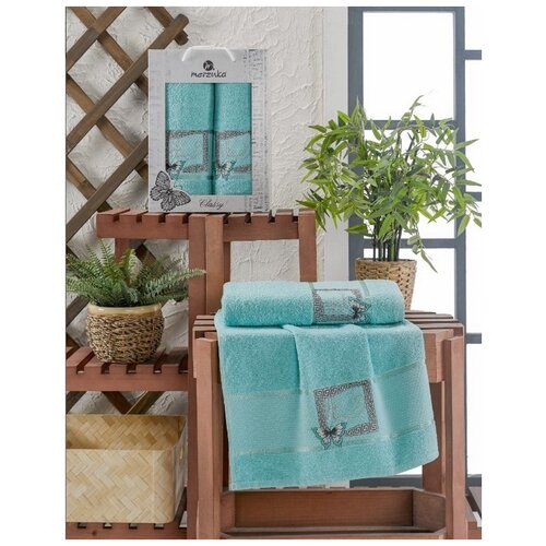 фото Oran merzuka полотенце classy цвет: бирюзовый (50х90 см,70х140 см) br41135