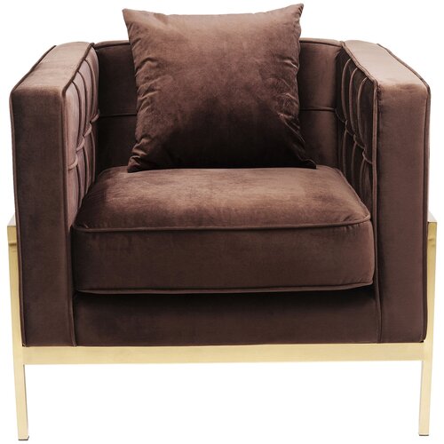 фото Kare design кресло loft, коллекция "лофт" 84*72*75, нержавеющая сталь, сосна, полиэстер, полиуретан, коричневый