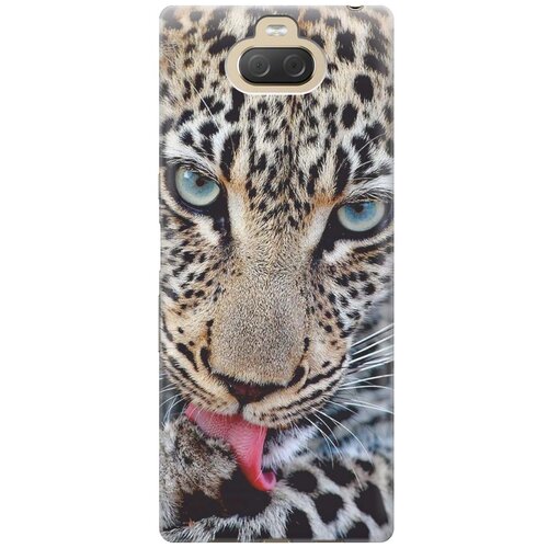 фото Cиликоновый чехол на sony xperia 10 plus / xa3 ultra / сони иксперия 10 плюс с принтом "леопард" gosso