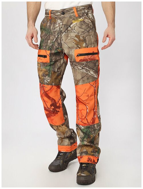 брюки Remington, размер 52/175-190, коричневый, оранжевый