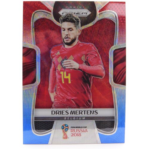 Коллекционная карточка Panini Prizm FIFA World Cup Russia 2018 #14 Dries Mertens Red Blue Wave - S0214 коллекционная карточка panini prizm fifa world cup russia 2018 172 mohammad al sahlawi red blue wave s0221