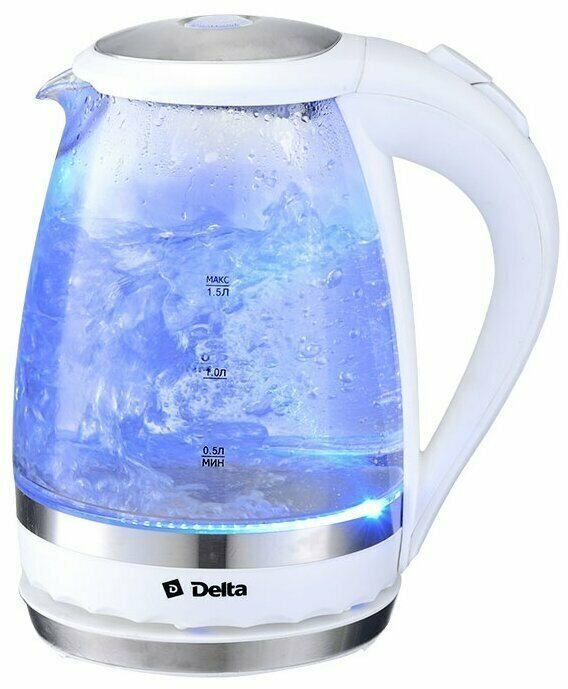 Чайник DELTA DL-1202, белый