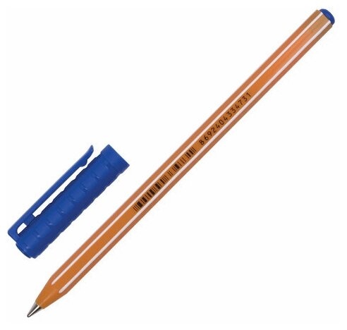Ручка шариковая Pensan Officepen 1010 (1мм, синий цвет чернил, масляная основа, корпус оранжевый) 60шт. (1010/60)