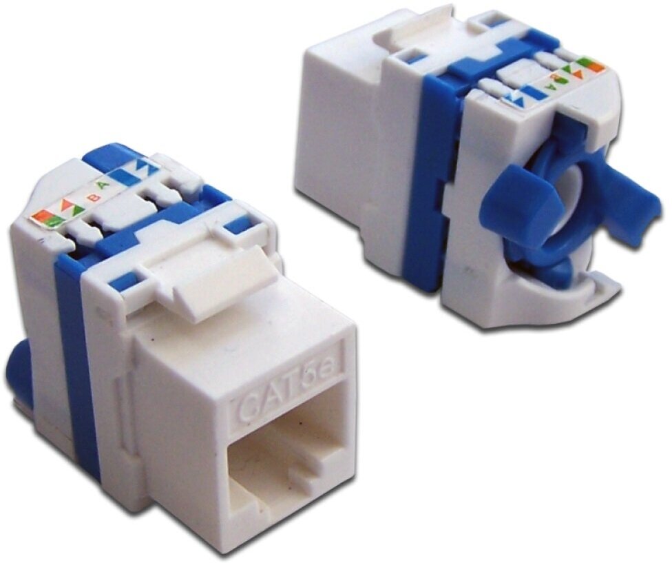 Вставка Keystone Tooless RJ-45, категория 5e, белая, без инструмента, LANMASTER LAN-TK45U5E/180-WH