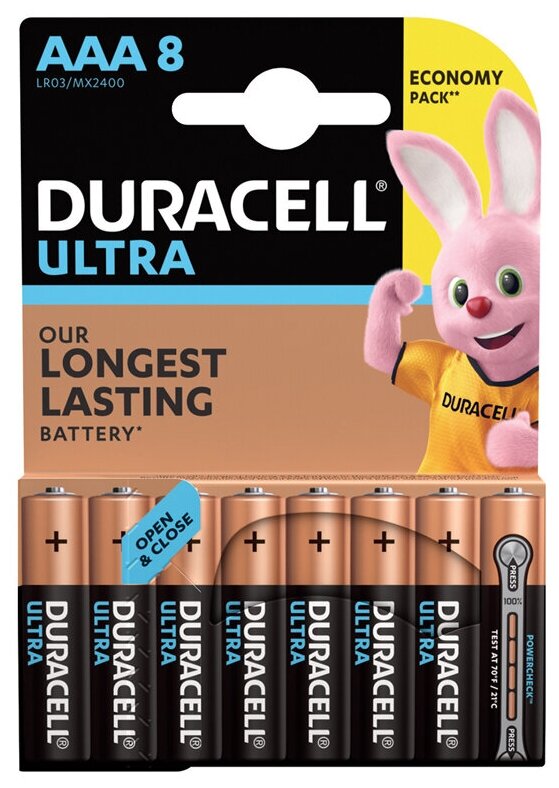 Элемент питания Duracell Ultra AAA бл 8 5000394063488 .