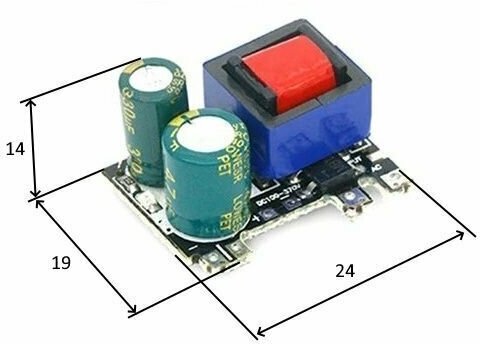 Модуль преобразователя AC-DC / Блок питания 300мА / 220-12В - фотография № 2