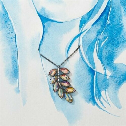 фото Комплект бижутерии avon avon набор "бетани" ( цепочка с подвеской + кольцо ), стекло, мультиколор