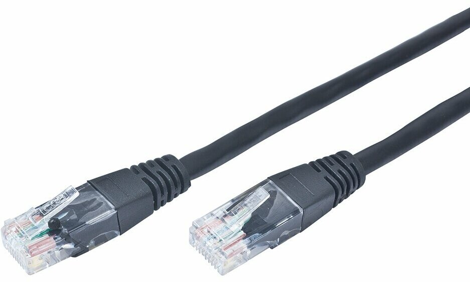 Сетевой кабель Gembird Cablexpert UTP cat.5e 2m Black PP12-2M/BK