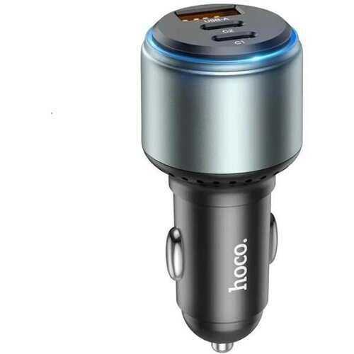 Автомобильное зарядное устройство USB Hoco NZ9 (95W/QC3.0/2 порта USB-C PD) <черный>