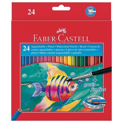 Faber-Castell Акварельные карандаши Fish Design, 24 цвета (114425), 24 шт.