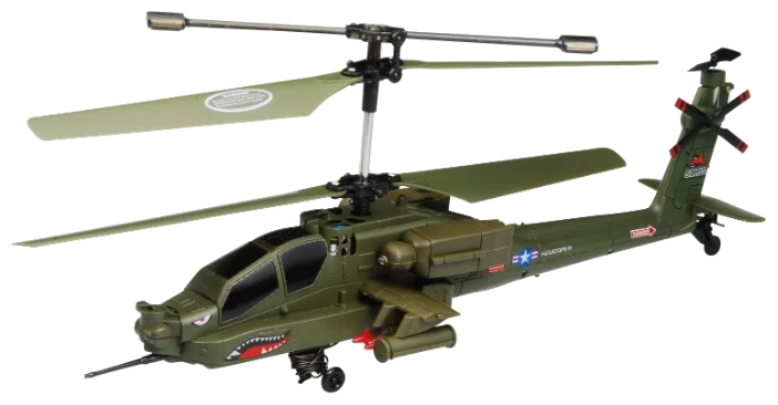 Вертолет Syma Apache AH-64 S109G, 22 см, темно-зеленый