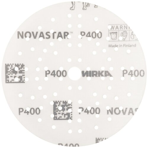 фото Абразив на пленочной основе mirka novastar (мирка), диаметр диска 125мм, 89 отверстий, зерно p320