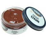 Крем для обуви TRG Shoe Cream (#157 - Кожаный) для гладкой кожи с пчелиным воском, 50мл, Испания - изображение