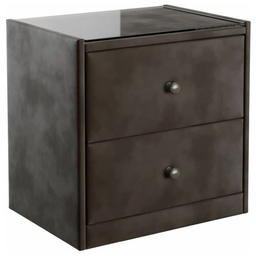 Тумба прикроватная Куба Велюр Коричневый 9450₽