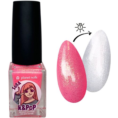 Лак для ногтей Planet Nails флуоресцентный K&PoP SoRa №260 10 мл арт.13260