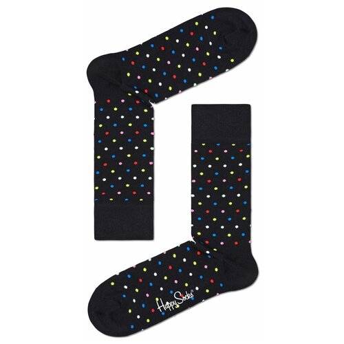 Оригинальные носки унисекс Dot Sock в мелкий горох, черный, 29