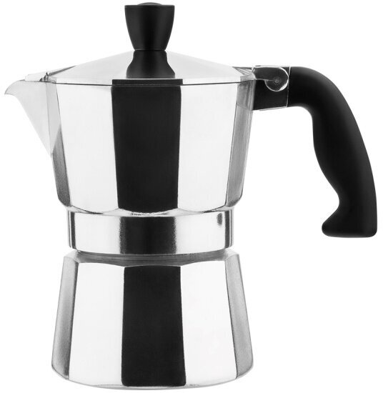 Кофеварка алюминиевая гейзерная Vinzer Moka Espresso 89385, 120мл, 3 чашки