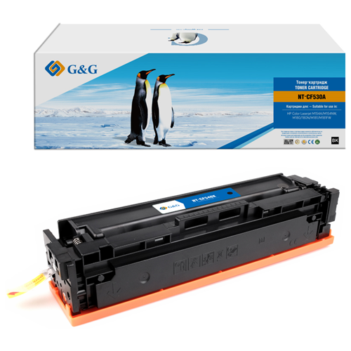 Картридж G&G 205A для HP CLJ M154/180/M181, with chip (1100стр.), черный (замена CF530A) картридж hp cf530a 205a черный