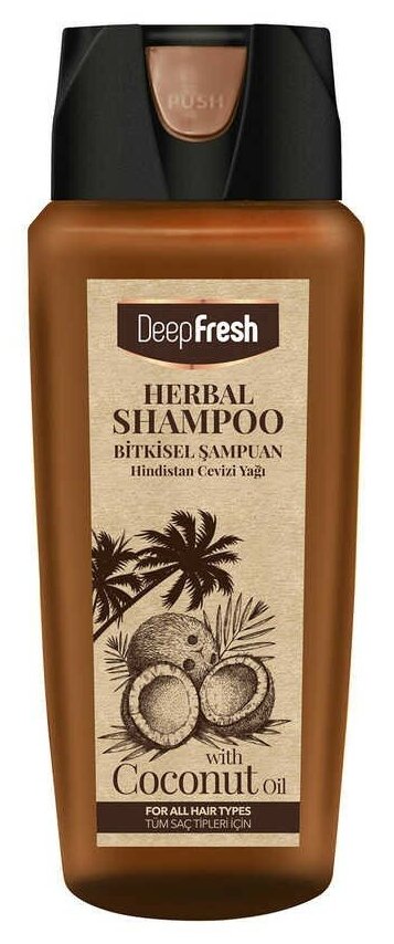 Увлажняющий травяной шампунь Deep Fresh для всех типов волос с экстрактом кокоса, 500 мл.