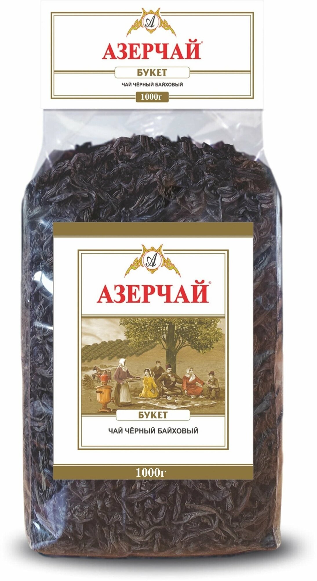 Чай черный байховый Азерчай Букет листовой, 1 кг
