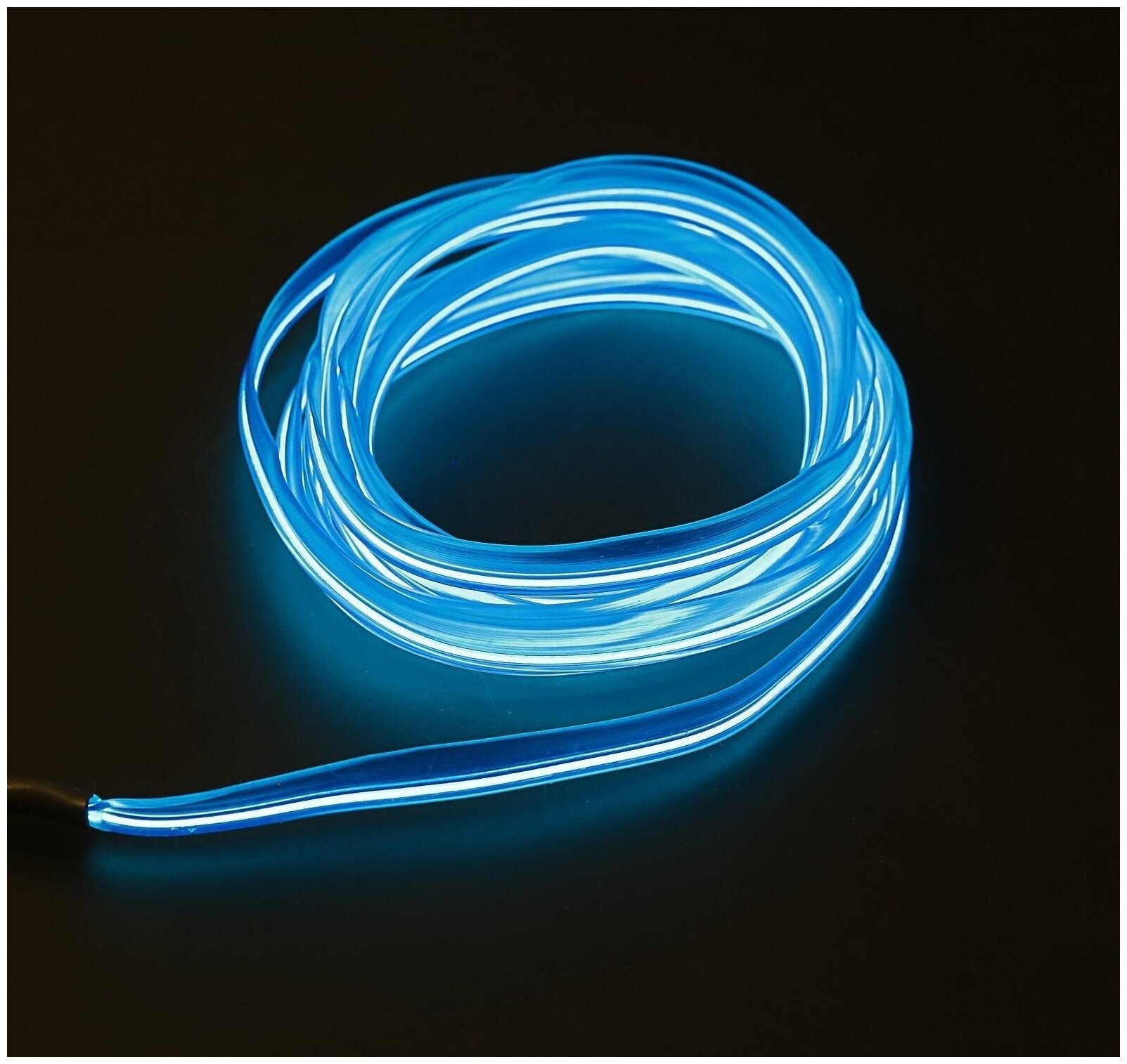Неоновая нить Cartage для подсветки салона адаптер питания 12 В 5 м синий
