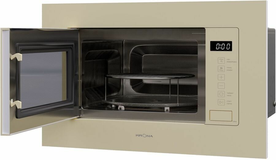 Встраиваемая микроволновая печь KRONA ESSEN 60 WH DOTS белый (31 л, диспл, гриль) - фотография № 3