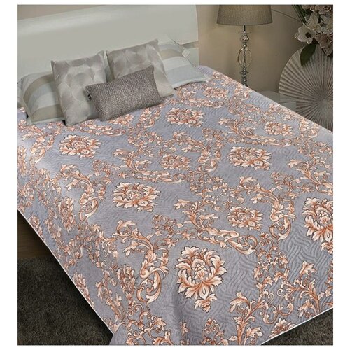 Покрывало на кровать 180х220 стеганое двустороннее сатин