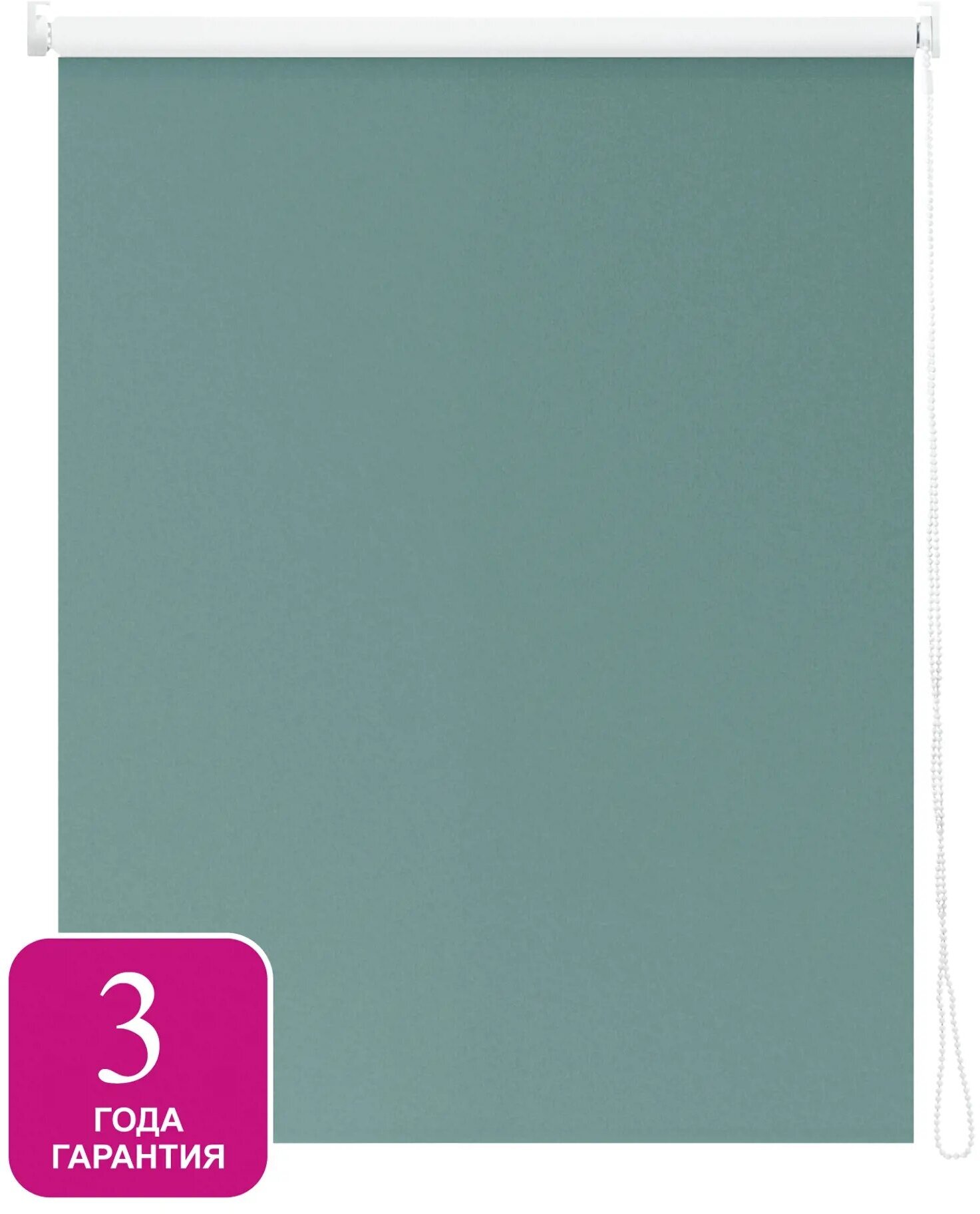 Штора рулонная блэкаут Inspire Santos 80x160 см бирюзовая Celadon 2