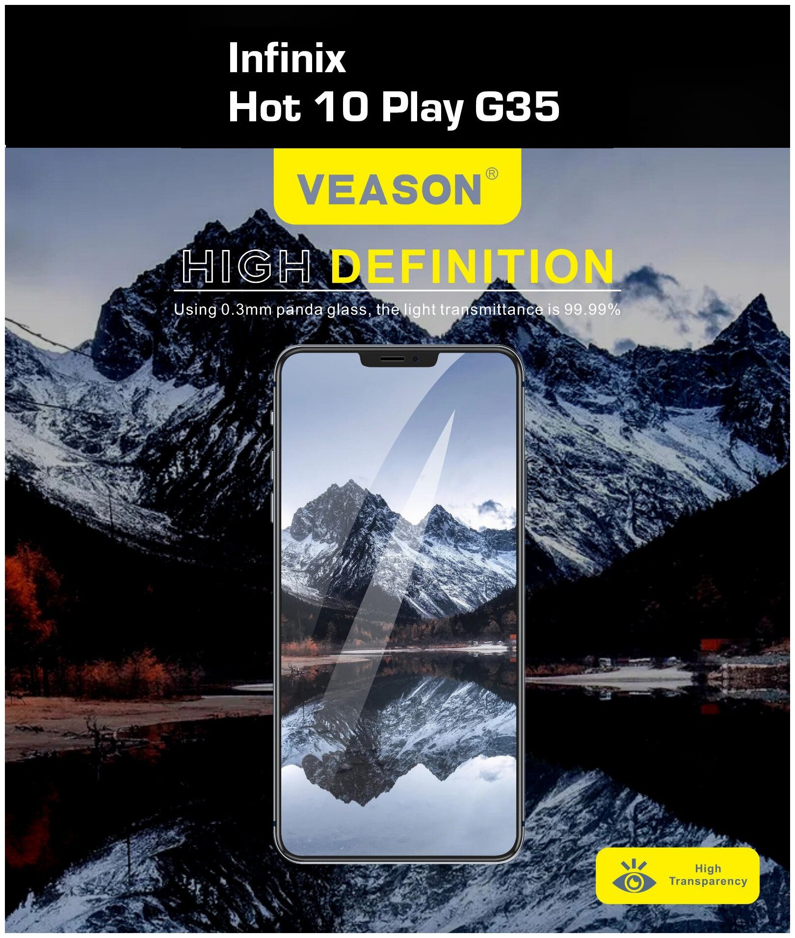 Защитное стекло Veason HD+ для Infinix Hot 10 Play / Hot 11 Play / Hot 10S