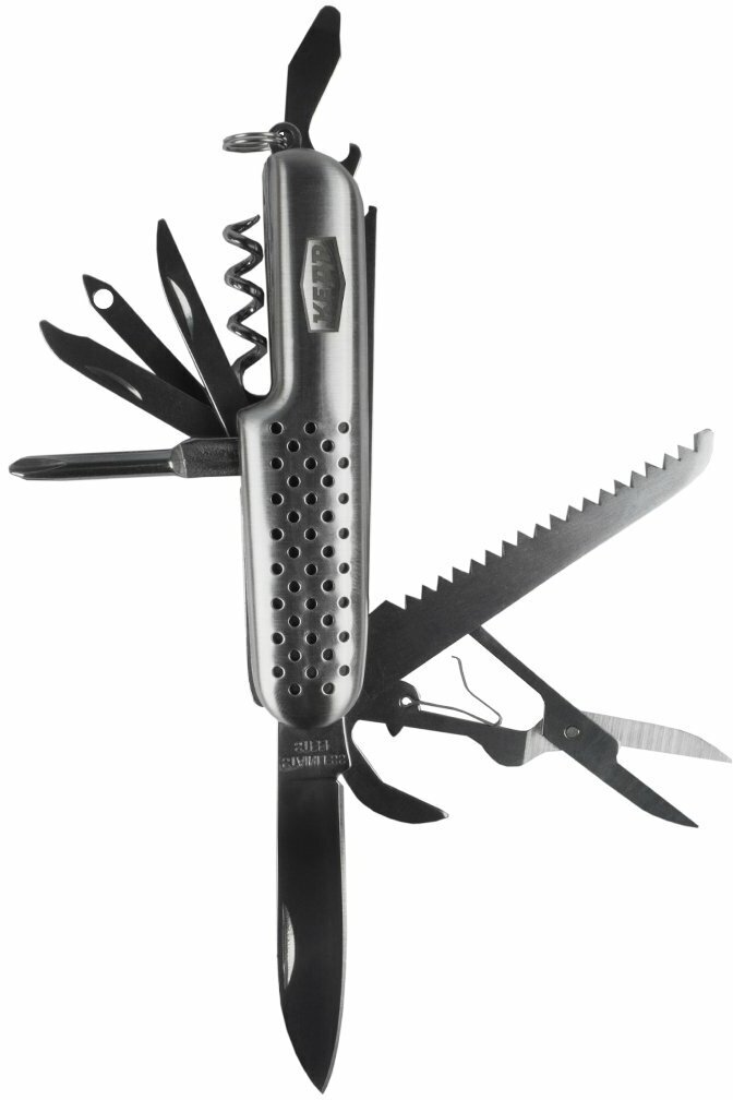 Многофункциональный складной швейцарский нож Кедр 15 в 1, металлический корпус, 9 см