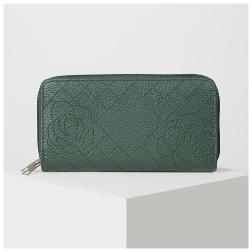 фото Кошелек жен 08-01-01 анита, 19*4,5*9,5 4 отд на молниях, д/карт, д/монет, зеленый 4695106 сима-ленд