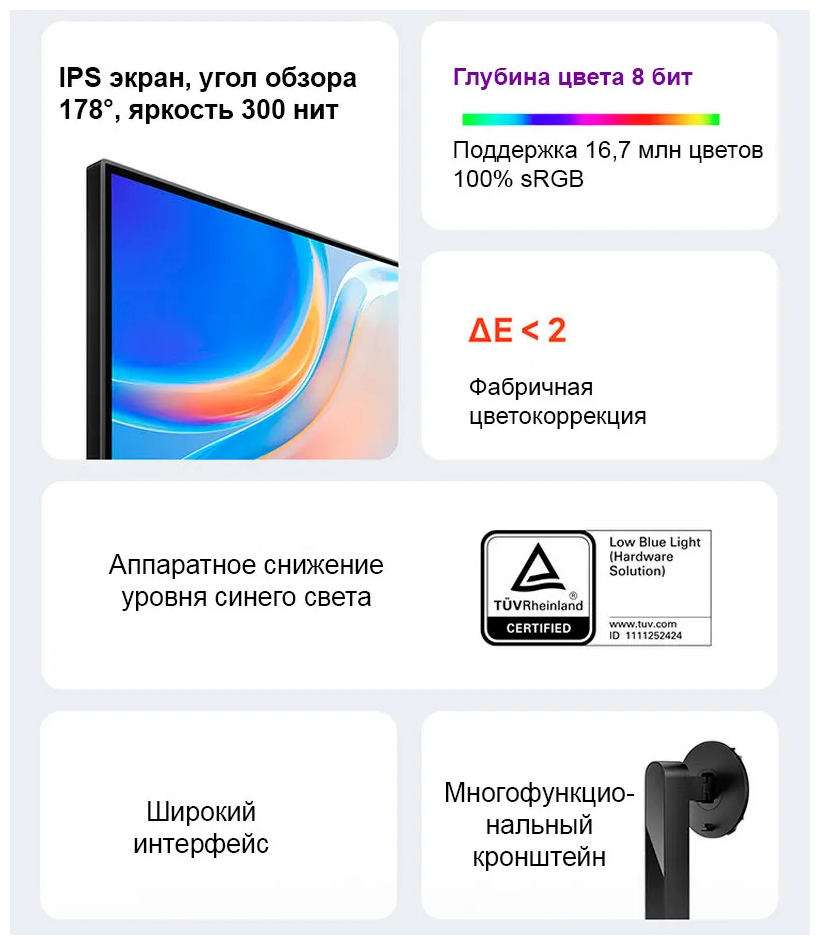 Монитор Xiaomi Redmi Display 23,8" Pro 75Hz (RMMNT238NFS) - фото №3