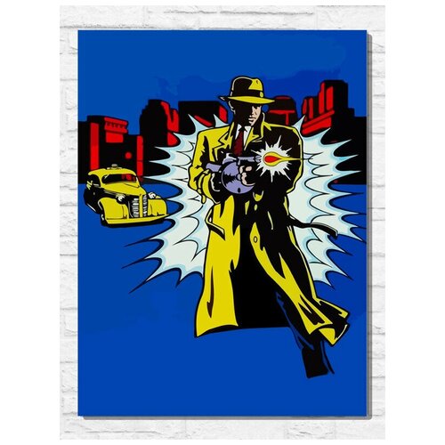 Картина по номерам на холсте игра Dick Tracy (Sega, Сега, 16 bit, 16 бит, ретро приставка) - 9974 В 30x40