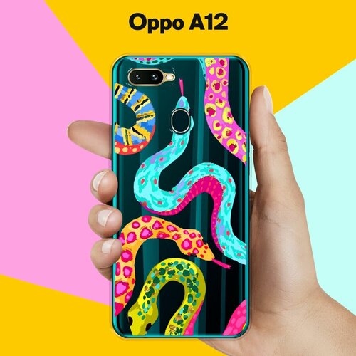 Силиконовый чехол на OPPO A12 Змеи / для Оппо А12 силиконовый чехол на oppo a12 лиса для оппо а12