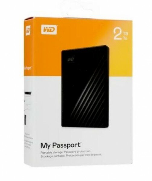 Внешний жесткий диск WD My Passport , 2Тб, черный - фото №6