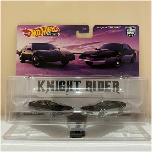 Набор из 2-Х моделей 1:64 Hot Wheels Premium CAR CULTURE 2 PACK SET KNIGHT RIDER KITT и KARR hot wheels track ess bsc 10 car pack 1 64 mini model car kids toys for children diecast brinquedos hotwheels birthday gift 54886