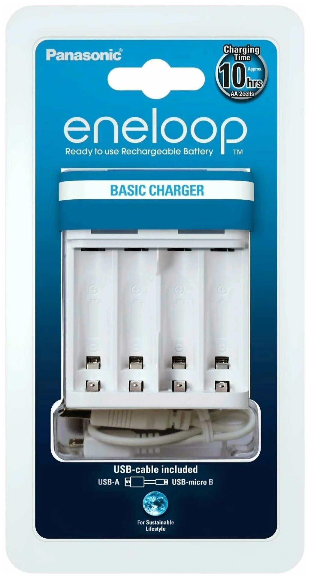 Зарядное устройство Panasonic eneloop BQ-CC61USB Basic Charger