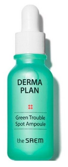 Сыворотка для лица The Saem Derma Plan Green Trouble Spot Ampoule - фото №1