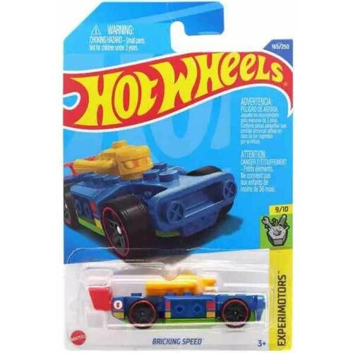 Машинка Hot Wheels коллекционная (оригинал) BRICKING SPEED синий HCX30 машинка детская hot wheels коллекционная bricking trails