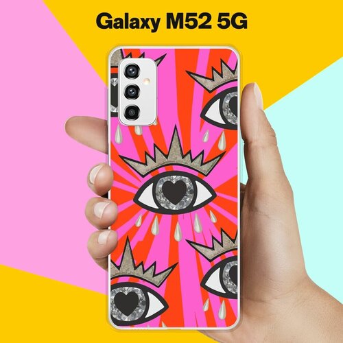 Силиконовый чехол на Samsung Galaxy M52 5G Узор 8 / для Самсунг Галакси М52