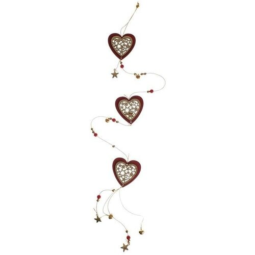 Подвеска декоративная «Сердца узорные» 7×93 см